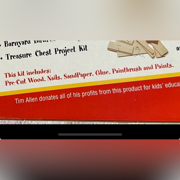 Tim Allen Treasure Chest Project Kit. Never Opened. Wooden Box Craft - Picture 3 of 3